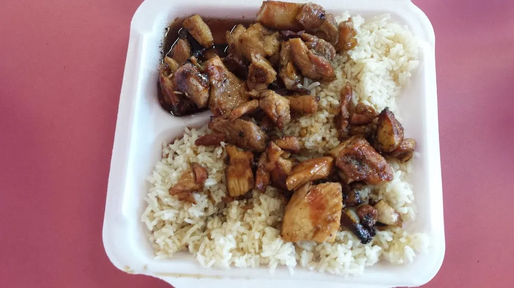 Bourbon Chicken and Spicy Rice